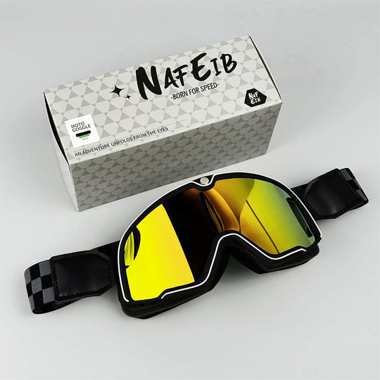 Herren Motorradbrille Retro Stil 9