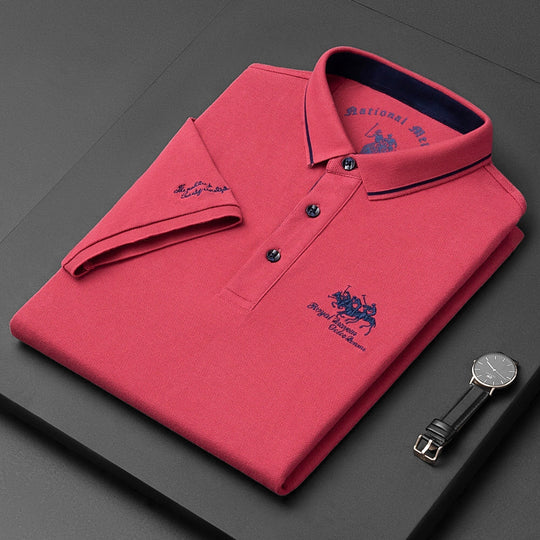 Herren Polo Shirt Klassischer Schnitt Mit Gesticktem Detail Aus Weichem Material 7