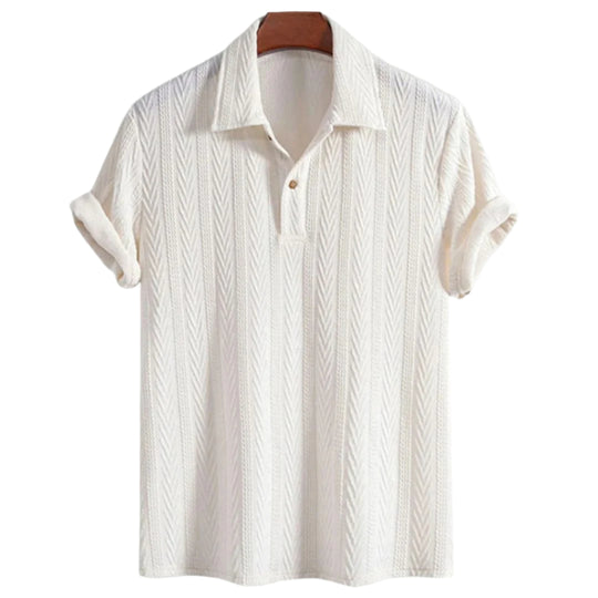 Herren Polo Shirt Luftig mit Chevron-Muster 0