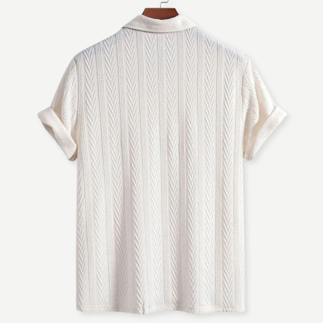 Herren Polo Shirt Luftig mit Chevron-Muster 1