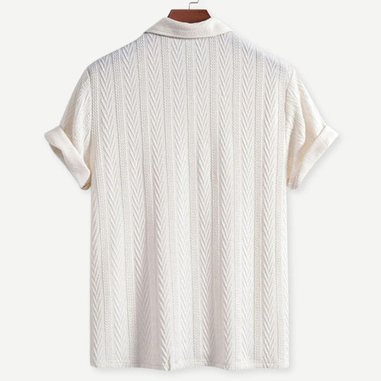 Herren Polo Shirt Luftig mit Chevron-Muster 1