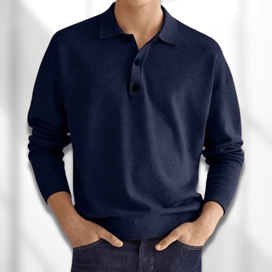 Herren Polohemd Klassisch Baumwolle Komfortabel Regular Fit 2
