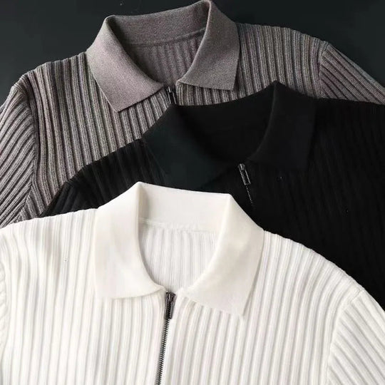 Herren Polopullover mit Reißverschluss 2