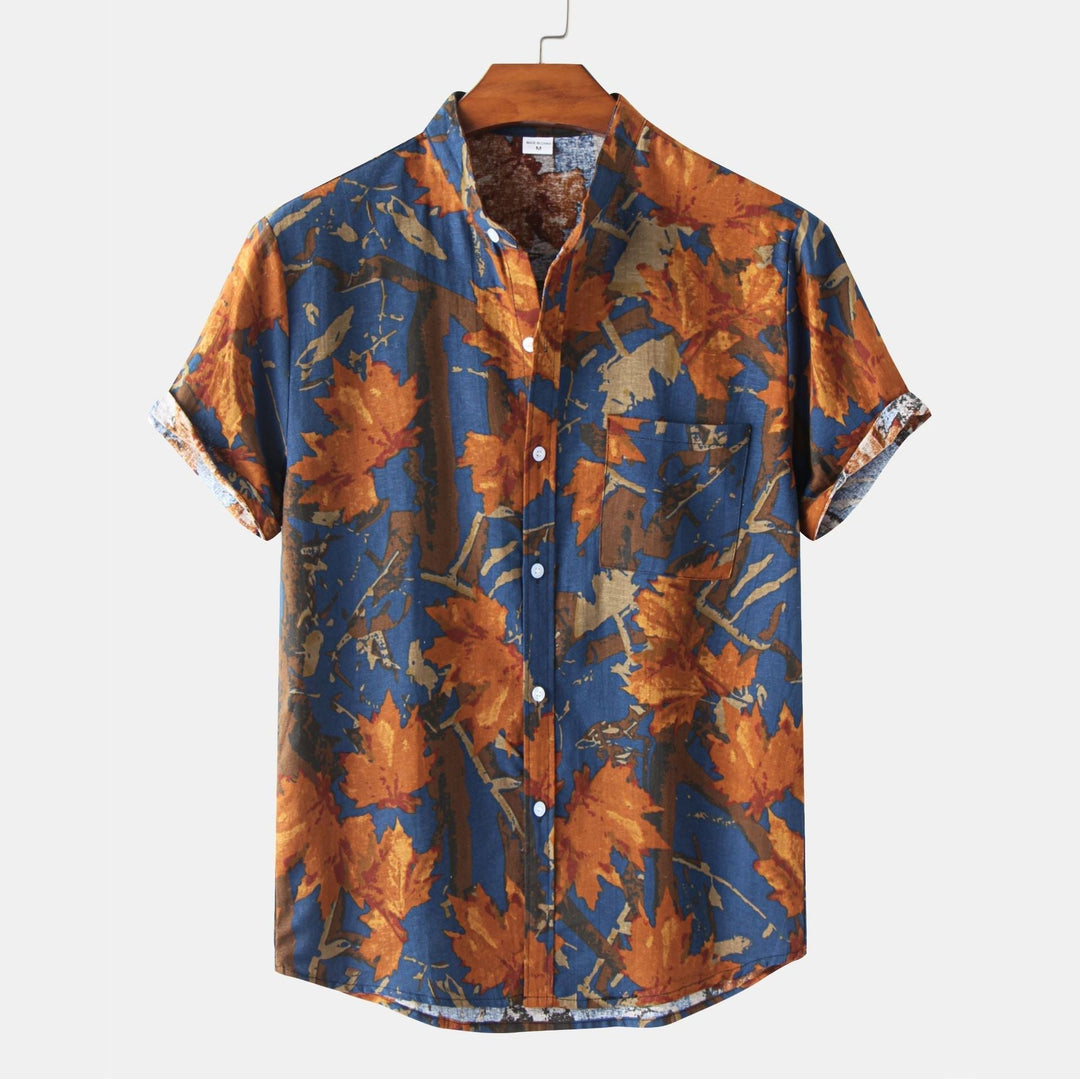 Herren Poloshirt Lebhaftes Druckdesign Baumwollmischung 5