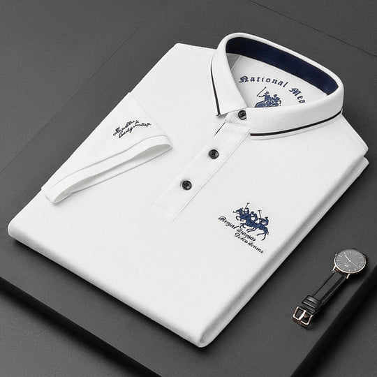 Herren Poloshirt Modernes Design Mischgewebe 1