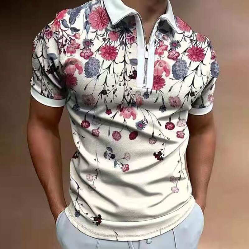 Herren Poloshirt mit Umlegekragen und Kontrastfarbe 11