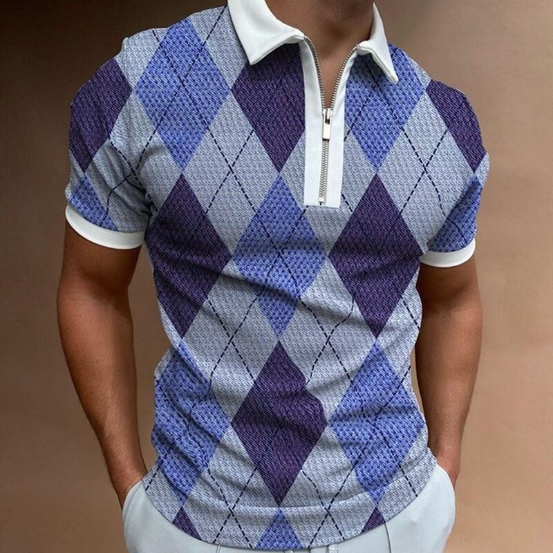 Herren Poloshirt mit Umlegekragen und Kontrastfarbe 12