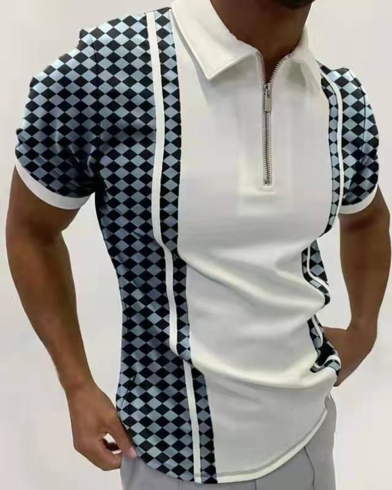Herren Poloshirt mit Umlegekragen und Kontrastfarbe 14