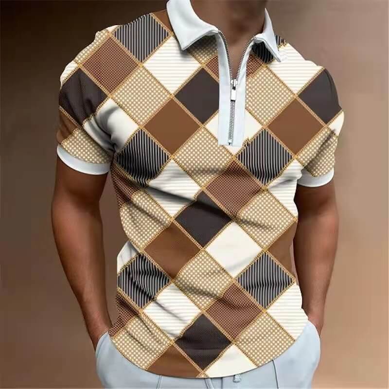 Herren Poloshirt mit Umlegekragen und Kontrastfarbe 4