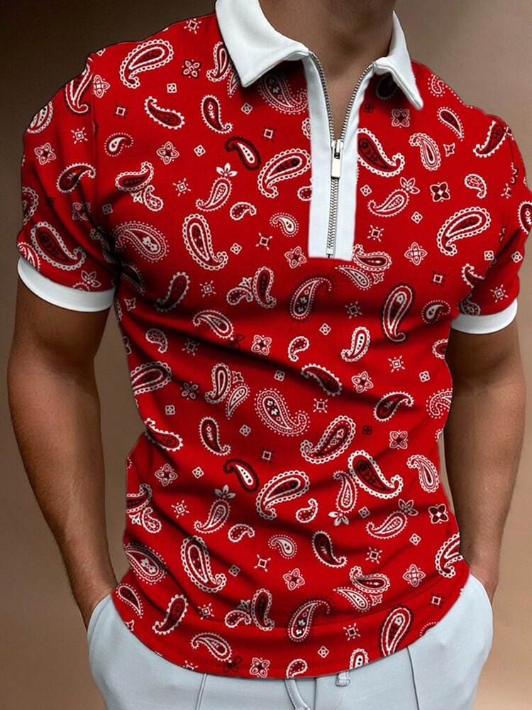 Herren Poloshirt mit Umlegekragen und Kontrastfarbe 6