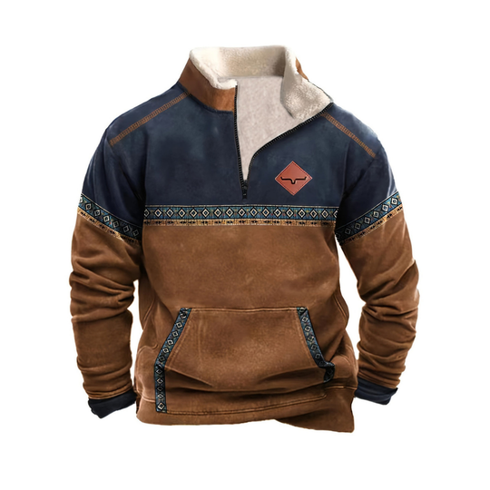 Herren Pullover Langarm mit Reißverschluss aus hochwertigem Material 0