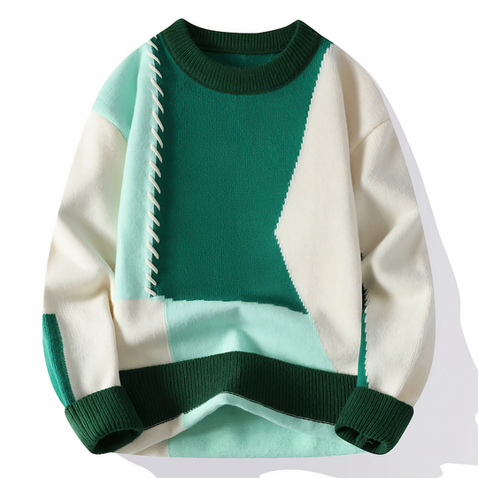 Herren Pullover Patchwork Stil 1