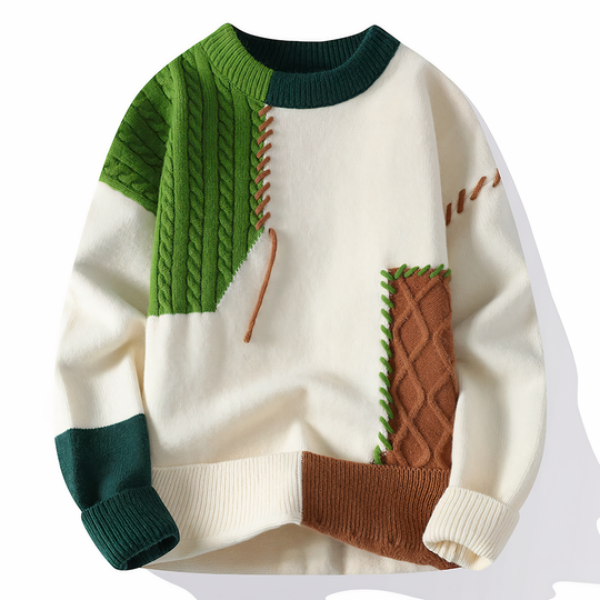 Herren Pullover Patchwork Stil 2