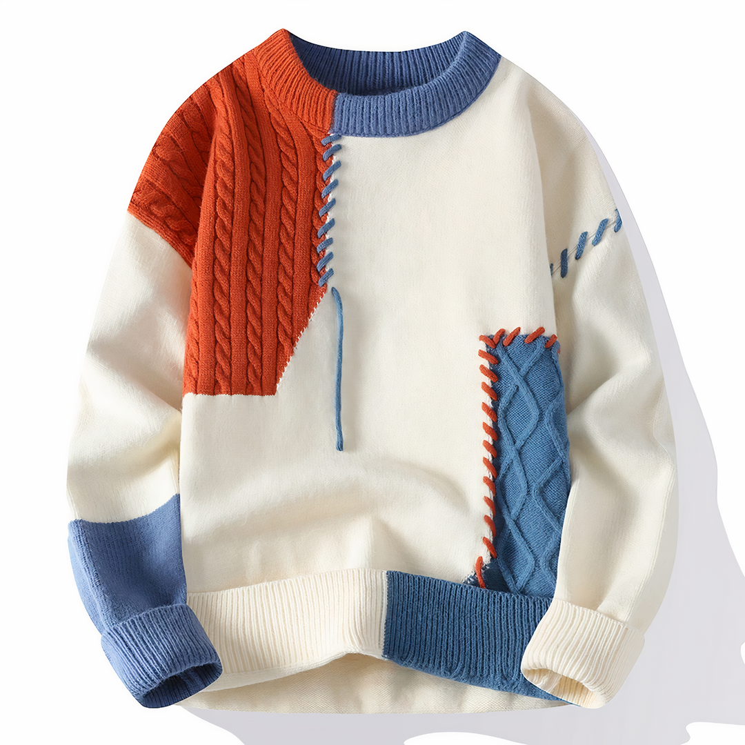 Herren Pullover Patchwork Stil 3