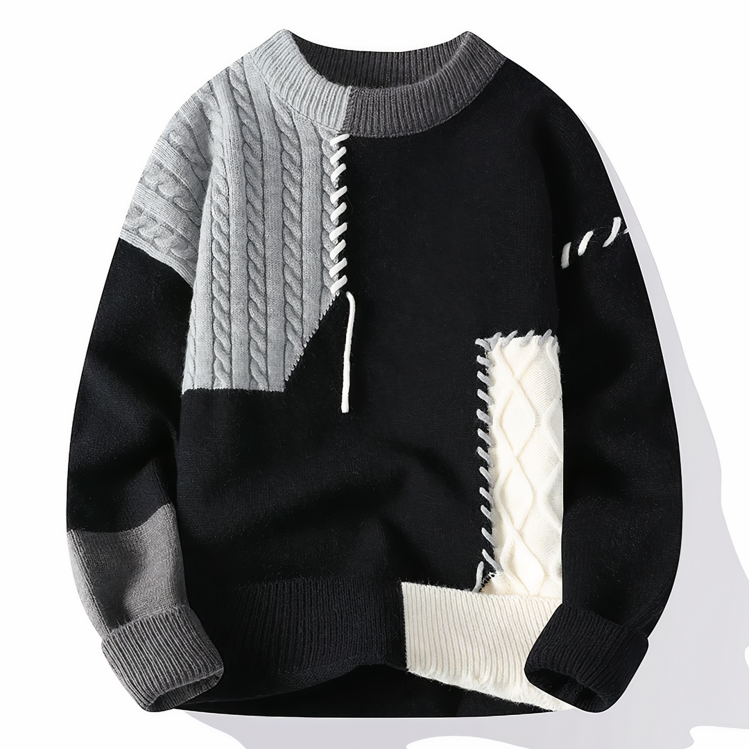 Herren Pullover Patchwork Stil 4