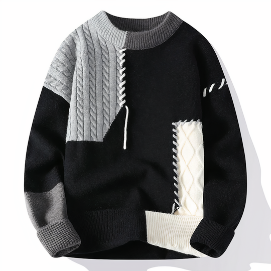 Herren Pullover Patchwork Stil 4
