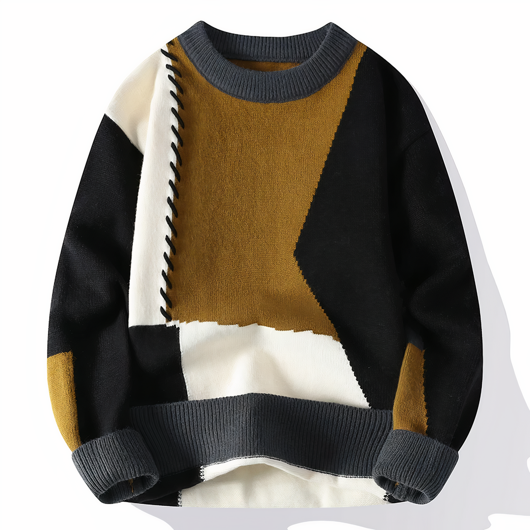 Herren Pullover Patchwork Stil 5