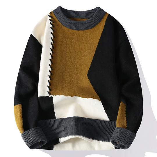 Herren Pullover Patchwork Stil 5