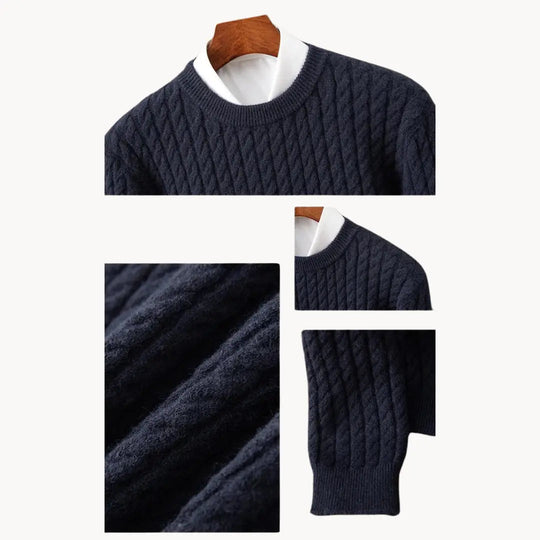 Herren Pullover gestrickt im Crewneck Stil 7