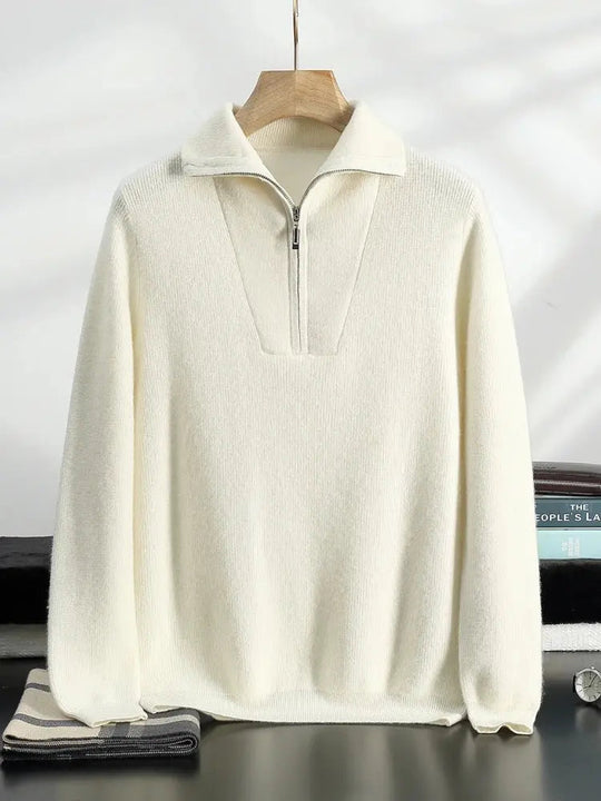 Herren Pullover mit Halb-Reißverschluss Modern 7