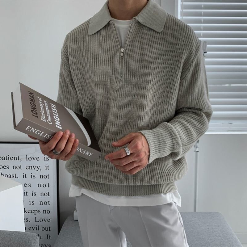 Herren Pullover mit Halbzipper Modern 1