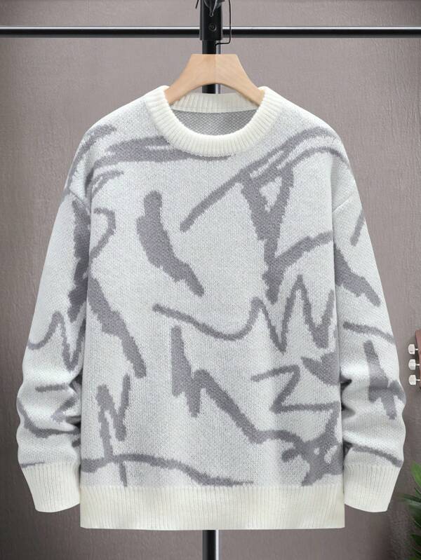 Herren Pullover mit grafischem Print 1