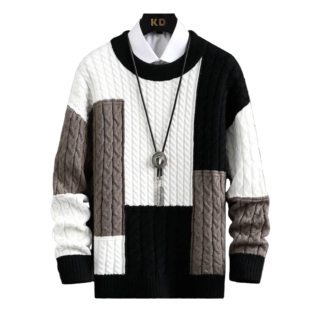 Herren Pullover mit modernem Webdesign 0