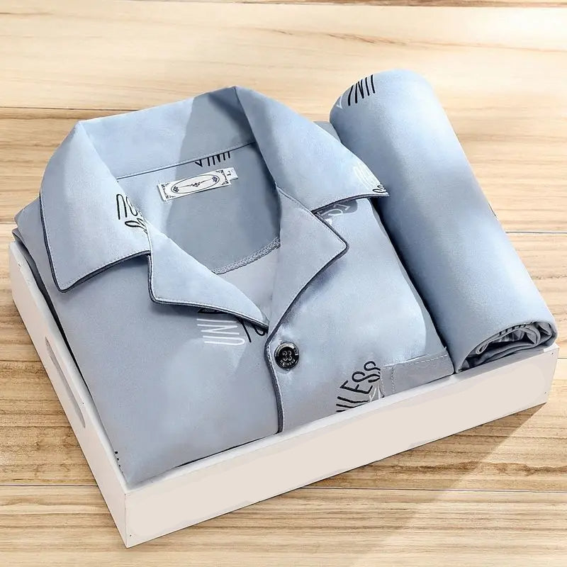Herren Pyjama Set Klassisch 3