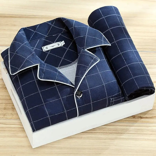 Herren Pyjama Set Klassisch 4