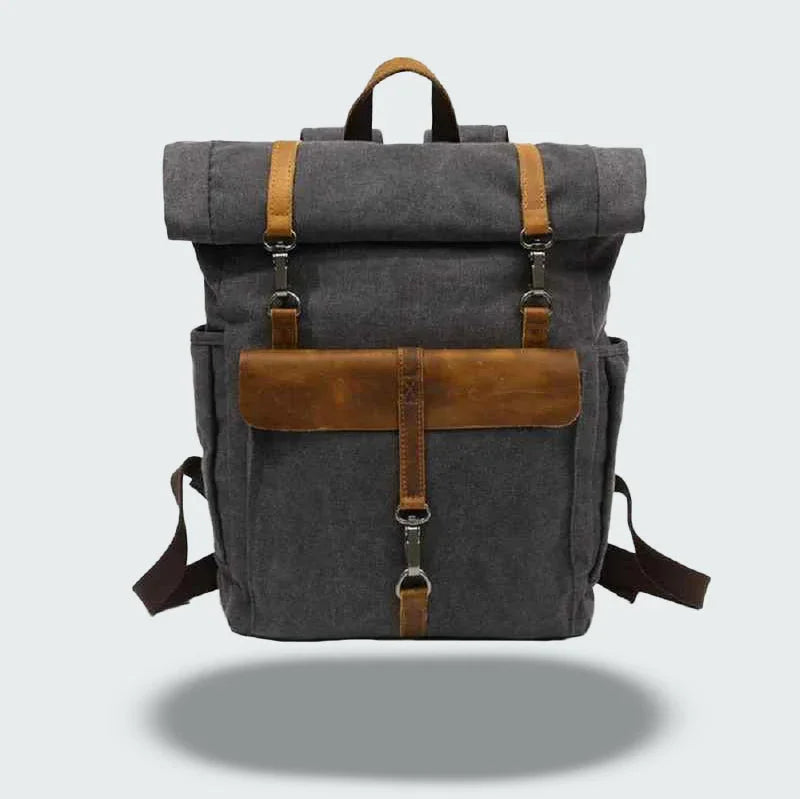 Herren Rolltop Rucksack Vintage Stil 1
