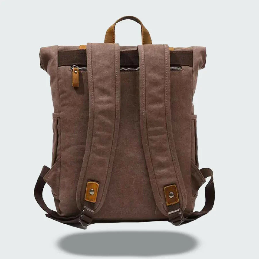 Herren Rolltop Rucksack Vintage Stil 5