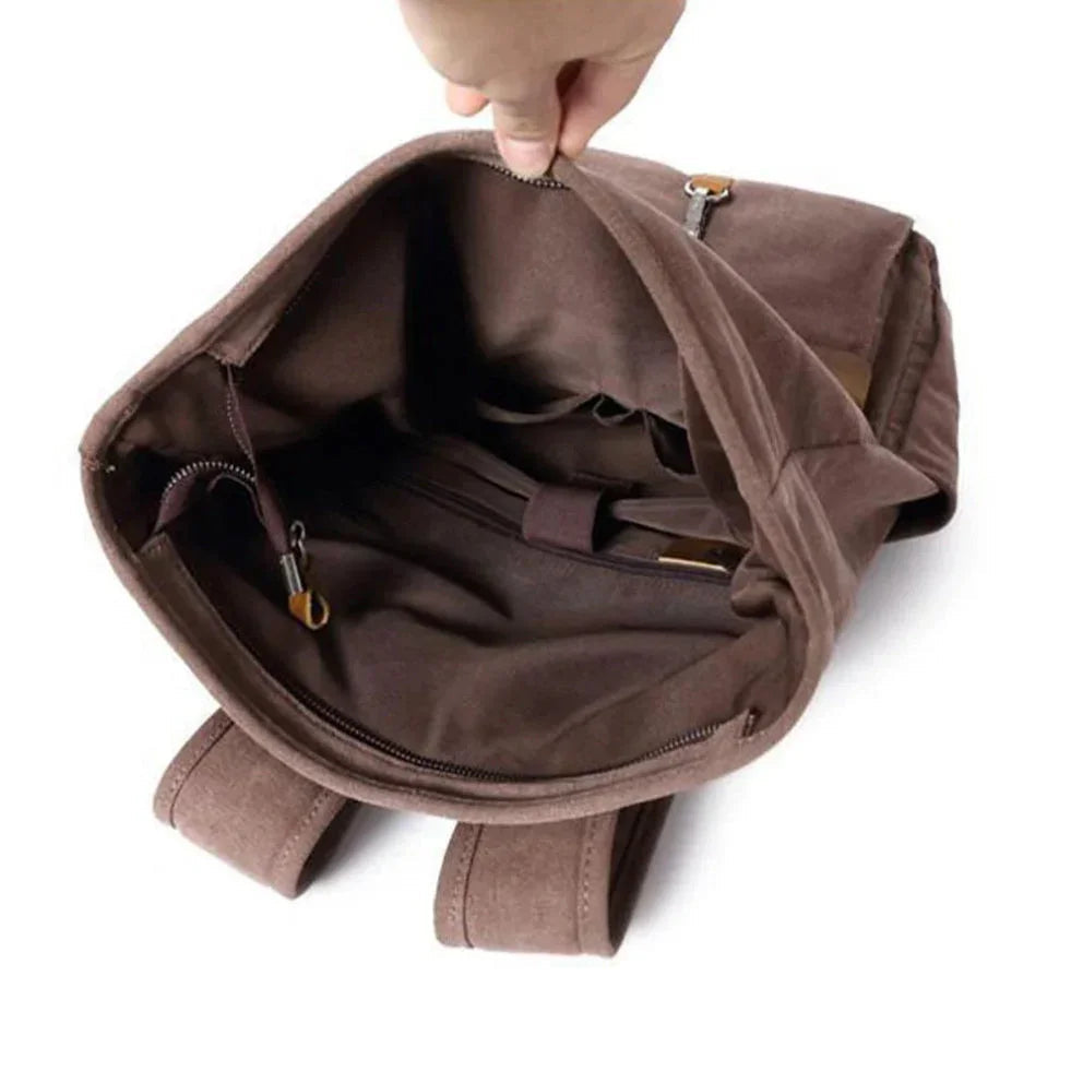 Herren Rolltop Rucksack Vintage Stil 6