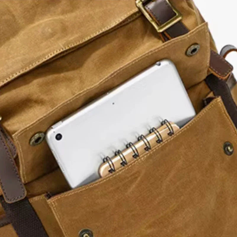 Herren Rucksack Vintage Rolltop für Reisen 7