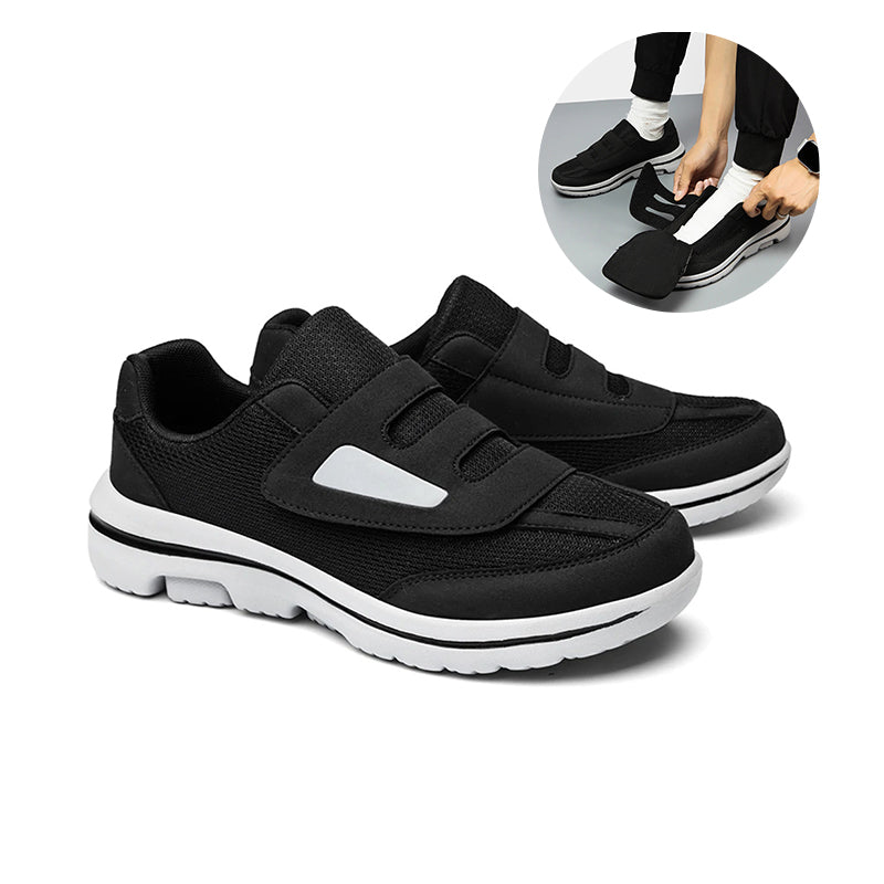 Herren Schuhe Breite Komfort Klettverschluss Rutschfest 0