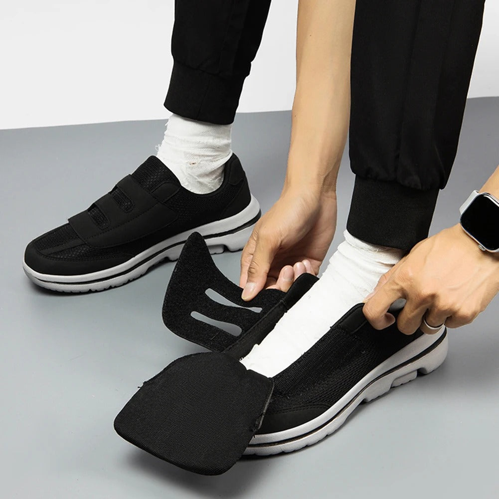 Herren Schuhe Breite Komfort Klettverschluss Rutschfest 1
