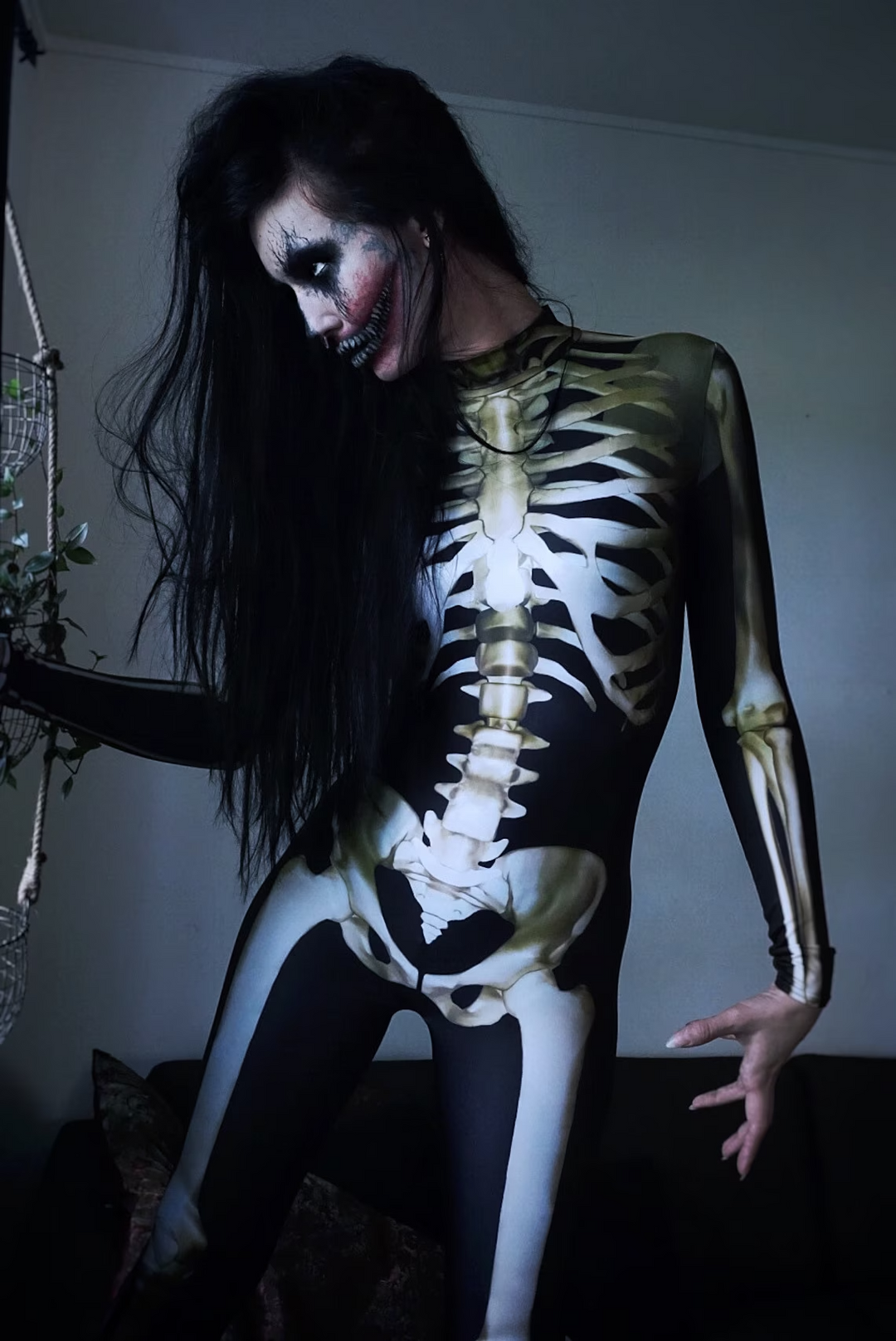 Herren Skelettanzug GlowInTheDark 7