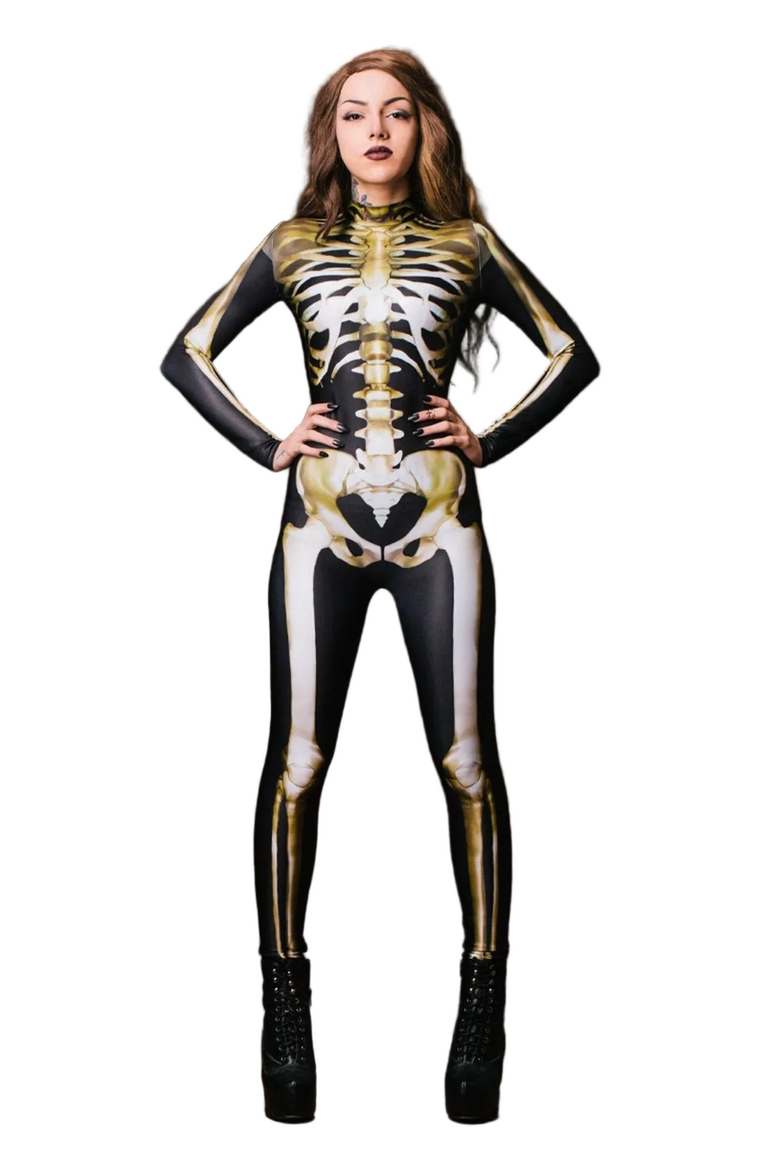 Herren Skelettanzug GlowInTheDark 8