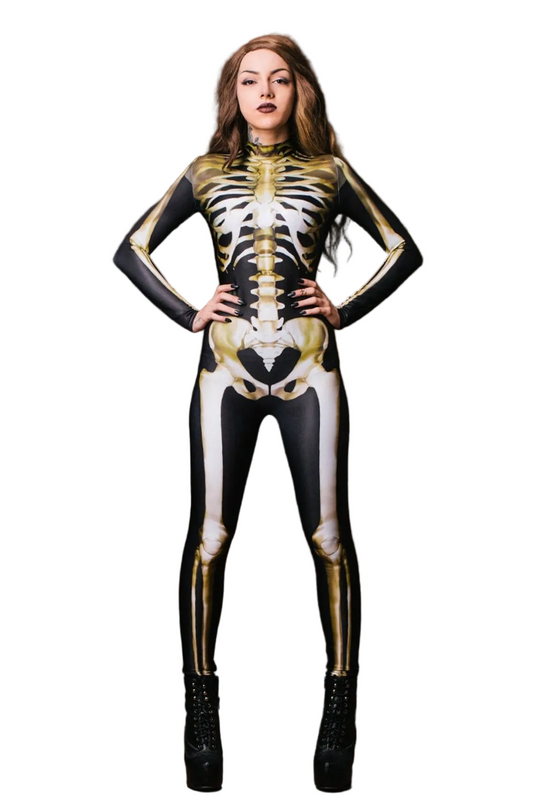 Herren Skelettanzug GlowInTheDark 8