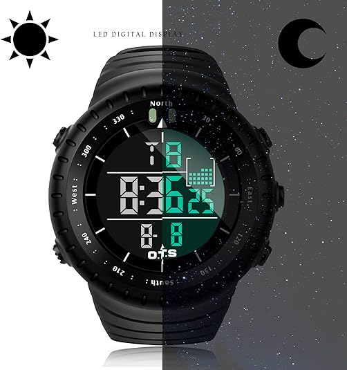 Herren Sportuhr Digital Taktisch für Outdoor-Aktivitäten 2