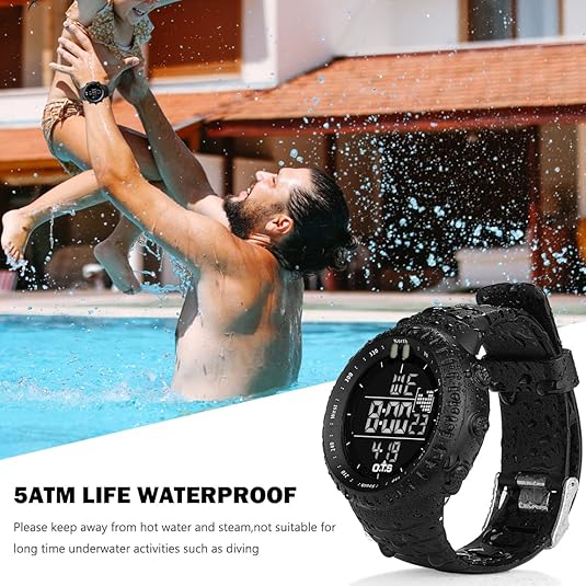 Herren Sportuhr Digital Taktisch für Outdoor-Aktivitäten 5