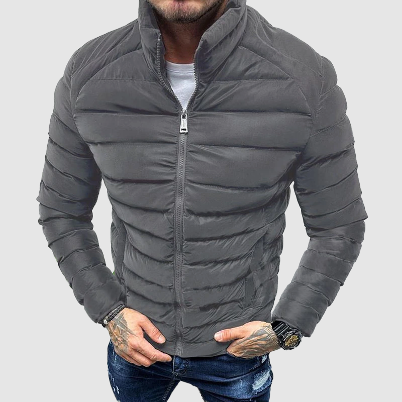 Herren Steppjacke mit hohem Kragen 2