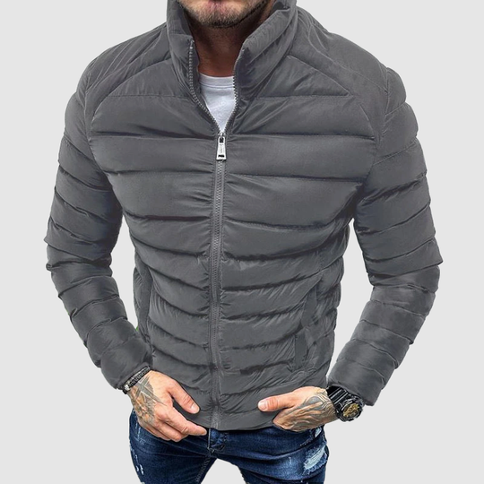 Herren Steppjacke mit hohem Kragen 2