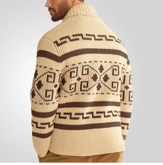 Herren Strickjacke Mit Reißverschluss Modern Schnitt Cardigan für Herbst und Winter 3
