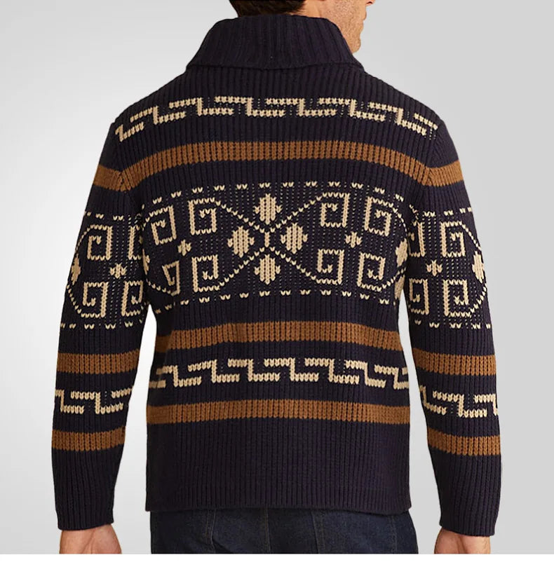 Herren Strickjacke Mit Reißverschluss Modern Schnitt Cardigan für Herbst und Winter 4
