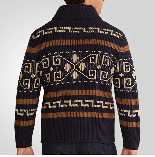 Herren Strickjacke Mit Reißverschluss Modern Schnitt Cardigan für Herbst und Winter 4