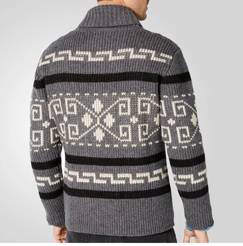 Herren Strickjacke Mit Reißverschluss Modern Schnitt Cardigan für Herbst und Winter 5