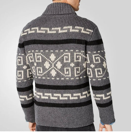Herren Strickjacke Mit Reißverschluss Modern Schnitt Cardigan für Herbst und Winter 5