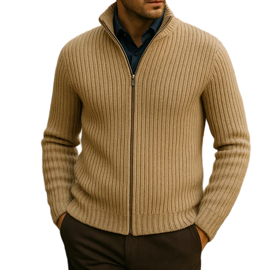 Herren Strickjacke mit Reißverschluss für Vielseitige Anlässe 0
