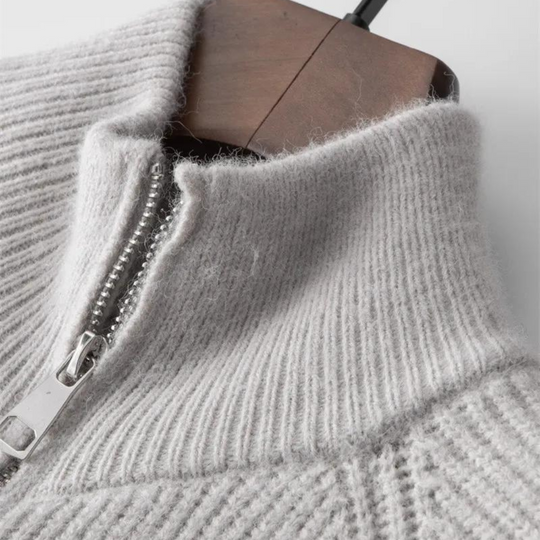 Herren Strickpullover mit Reißverschluss 6
