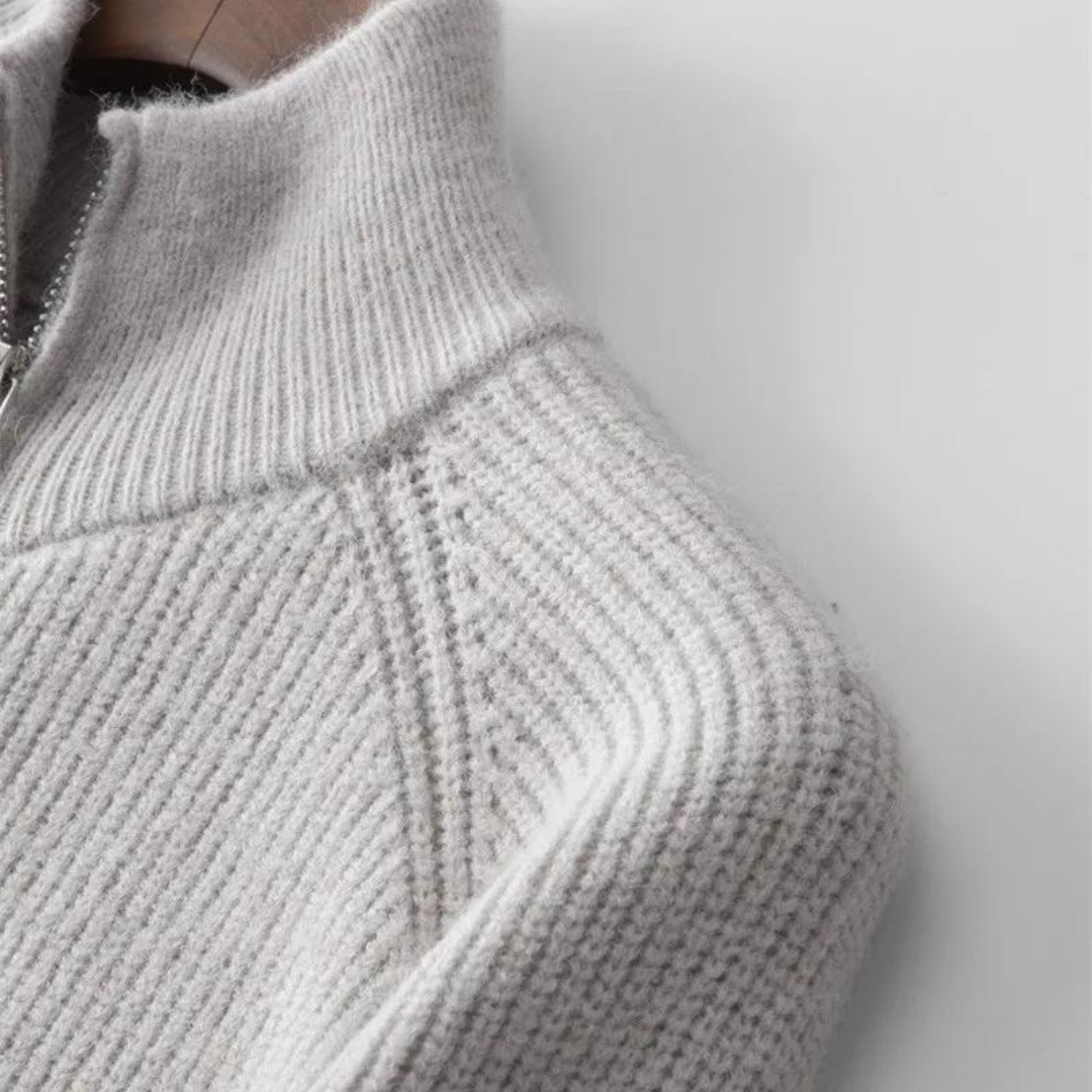 Herren Strickpullover mit Reißverschluss 7